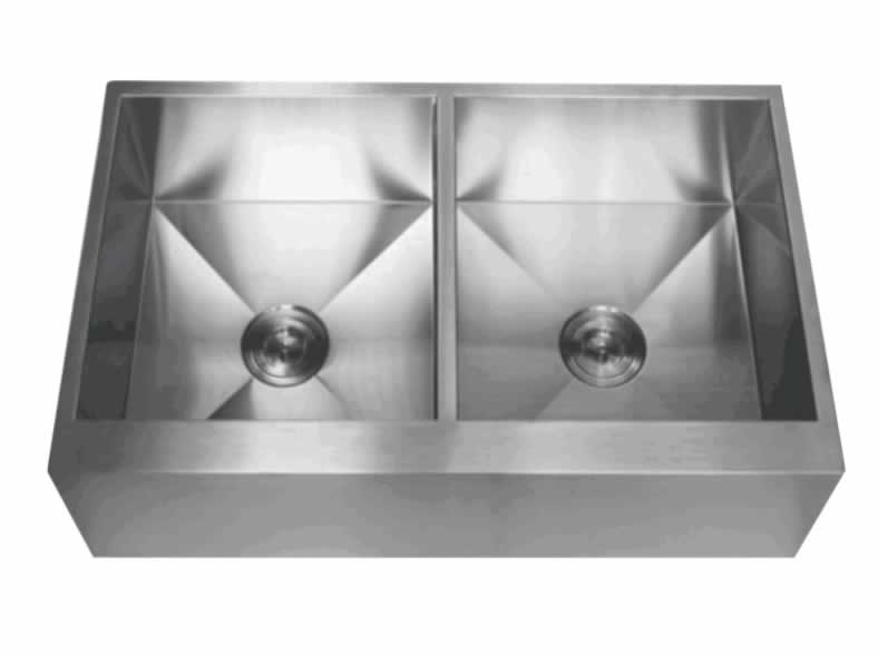 Lemuel 33" Stainless Steel Apron / Farmhouse Double Basin Kitchen Sink