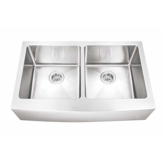 Leander 31" Stainless Steel Apron / Farmhouse Double Basin Kitchen Sink