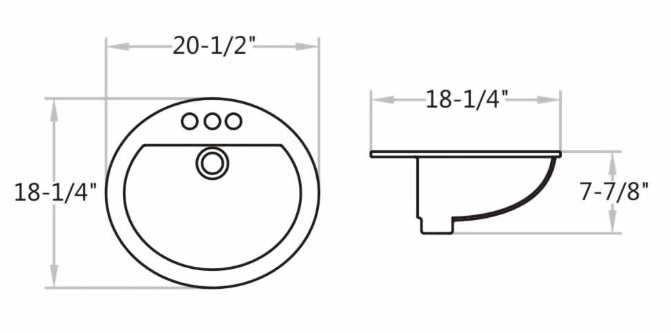 Bartholomew Round Top-Mount Sink