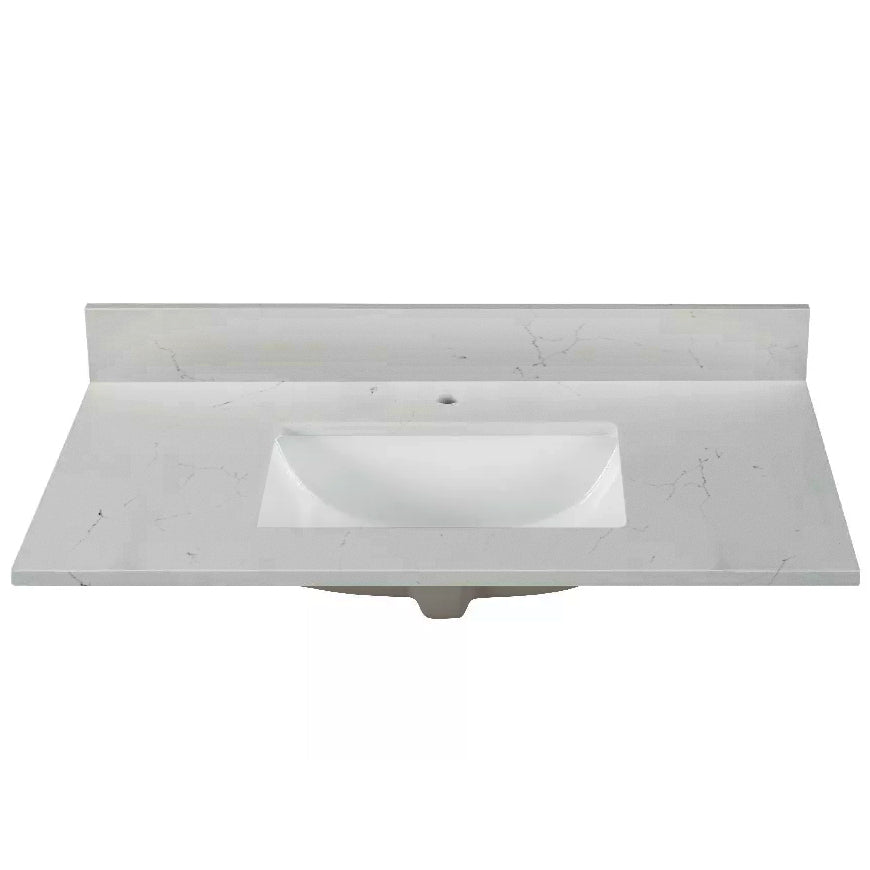 Carrara White Quartz Vanity Top