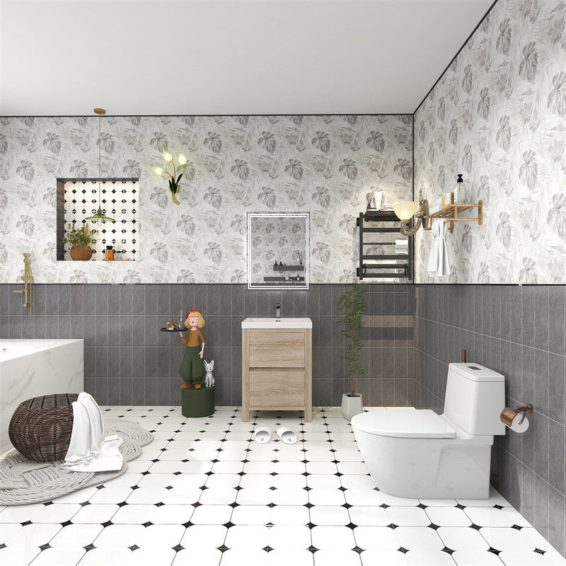 Louis 24" Freestanding Bathroom Vanity with Reinforced Acrylic Integrated Sink Top
