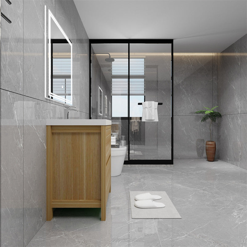 Louis 30" Freestanding Bathroom Vanity with Reinforced Acrylic Integrated Sink Top