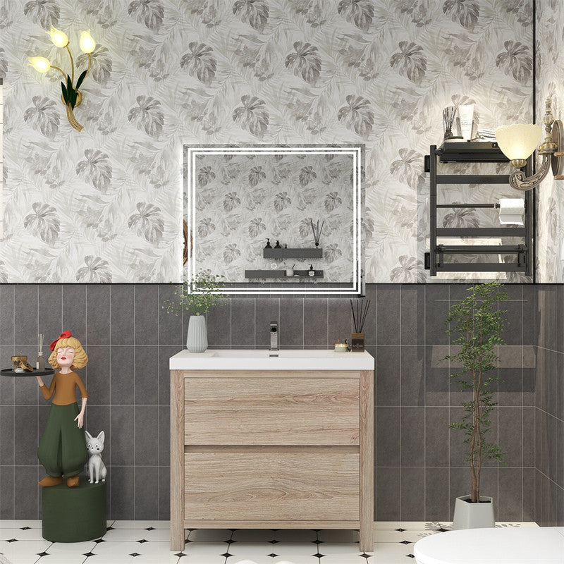 Louis 36" Freestanding Bathroom Vanity with Reinforced Acrylic Integrated Sink Top