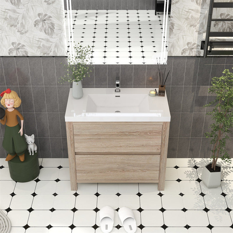Louis 36" Freestanding Bathroom Vanity with Reinforced Acrylic Integrated Sink Top