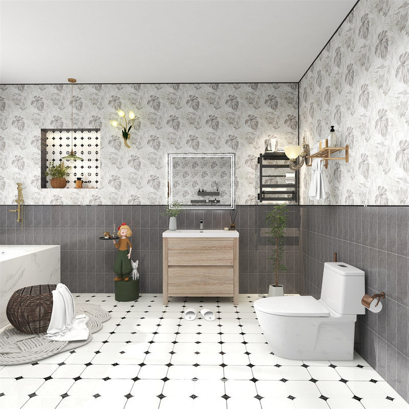Louis 36" Freestanding Bathroom Vanity with Reinforced Acrylic Integrated Sink Top