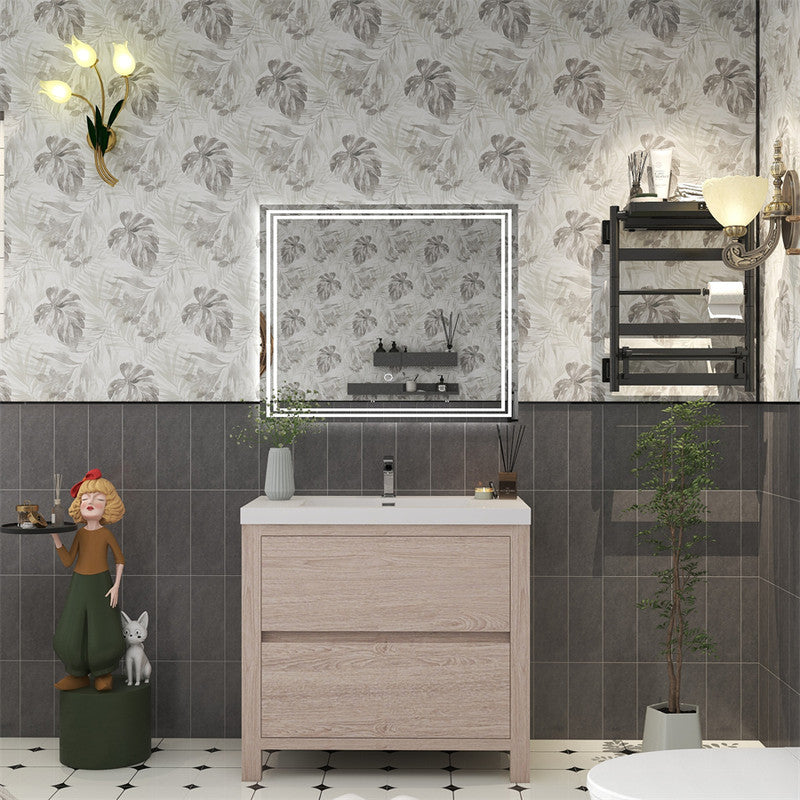 Louis 36" Freestanding Bathroom Vanity with Reinforced Acrylic Integrated Sink Top
