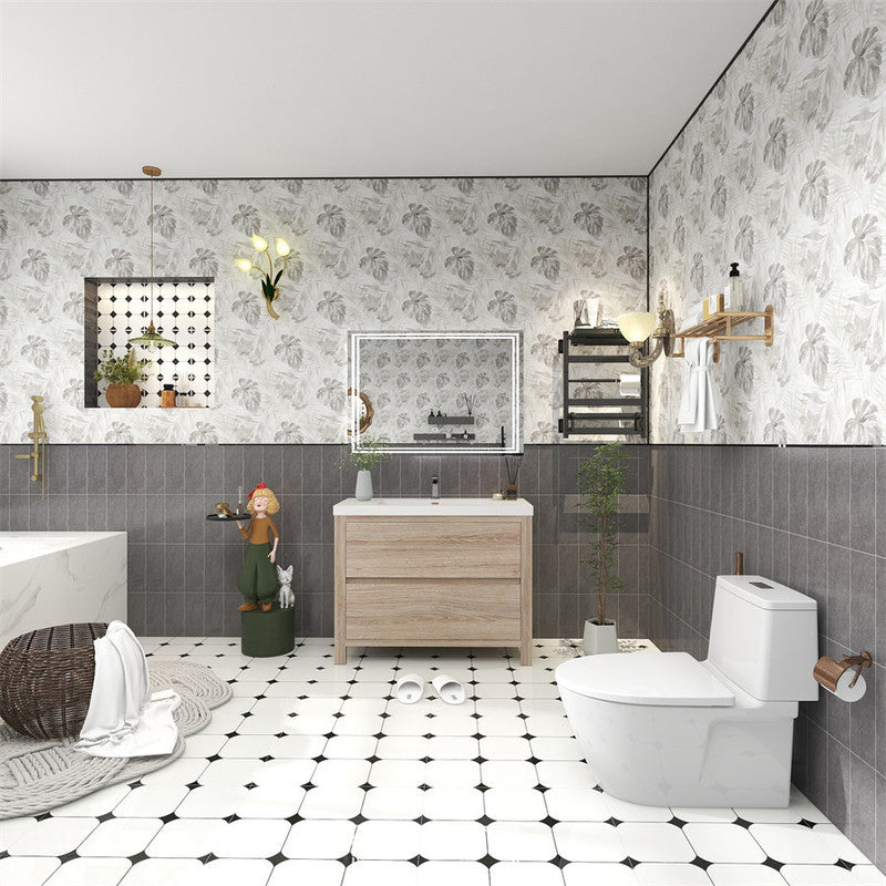 Louis 42" Freestanding Bathroom Vanity with Reinforced Acrylic Integrated Sink Top