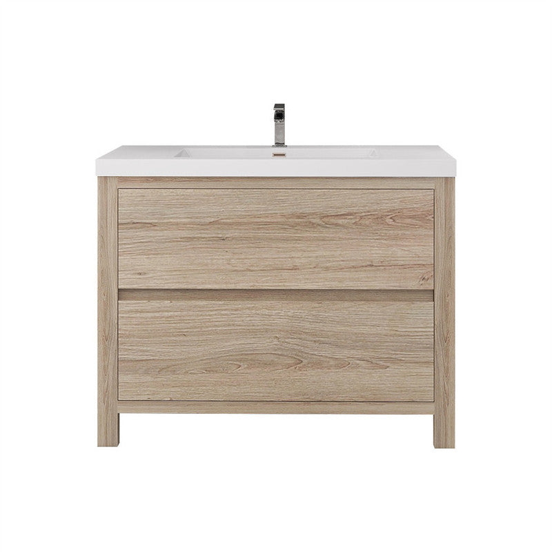 Louis 42" Freestanding Bathroom Vanity with Reinforced Acrylic Integrated Sink Top