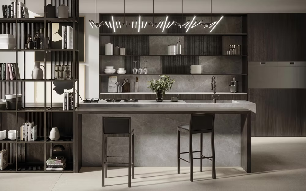 Atlas Plan PorcelainTop™ Light Grey Stone Porcelain Slab