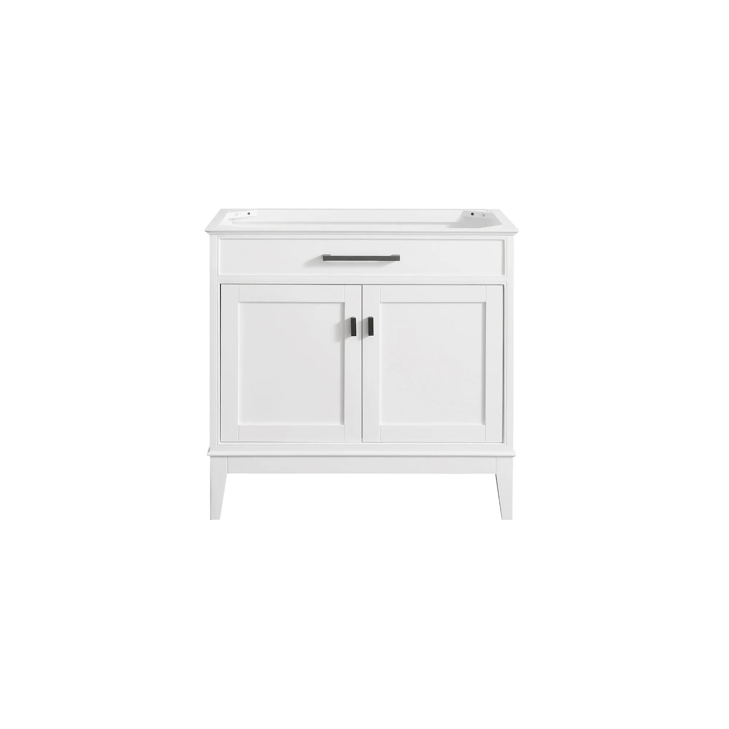 Madison 36" Freestanding Bathroom Vanity with Carrara White Natural Marble Top and Vitreous China Undermount Sink