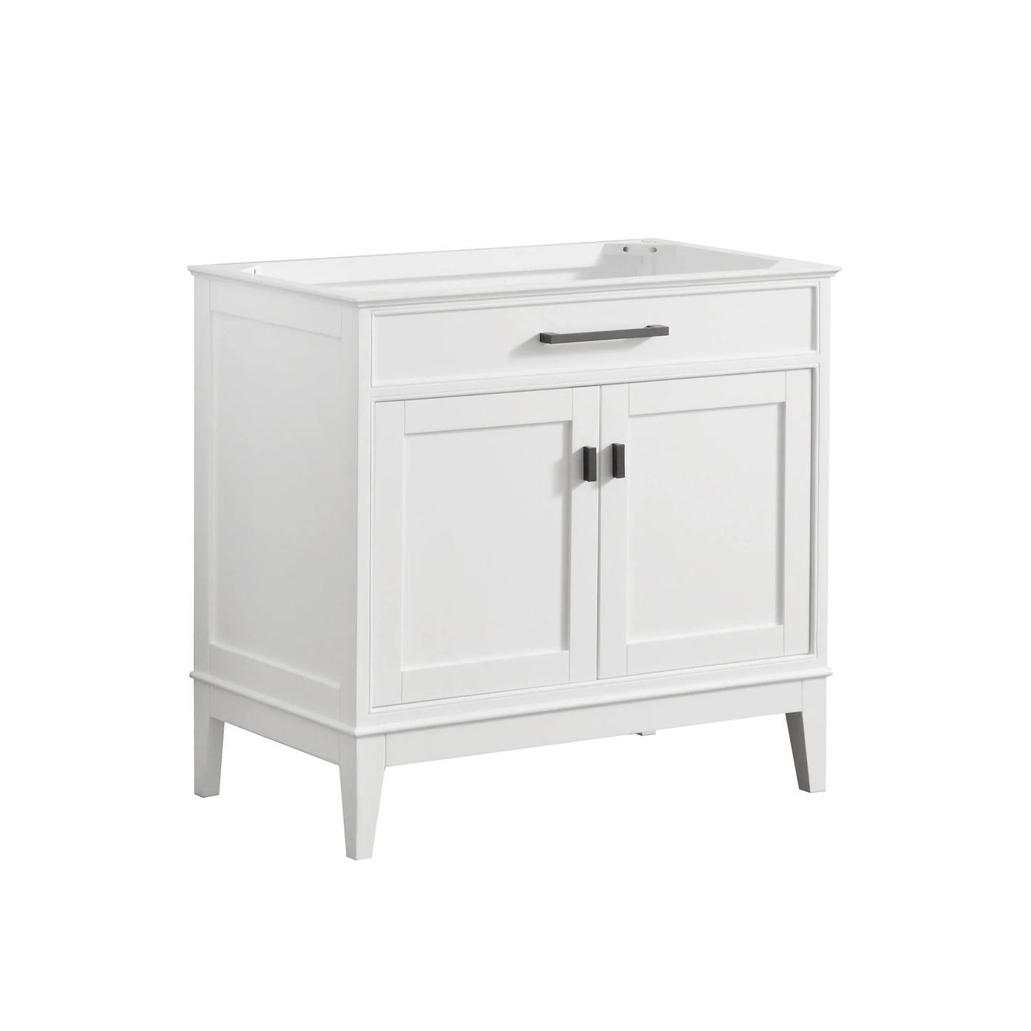 Madison 36" Freestanding Bathroom Vanity with Carrara White Natural Marble Top and Vitreous China Undermount Sink