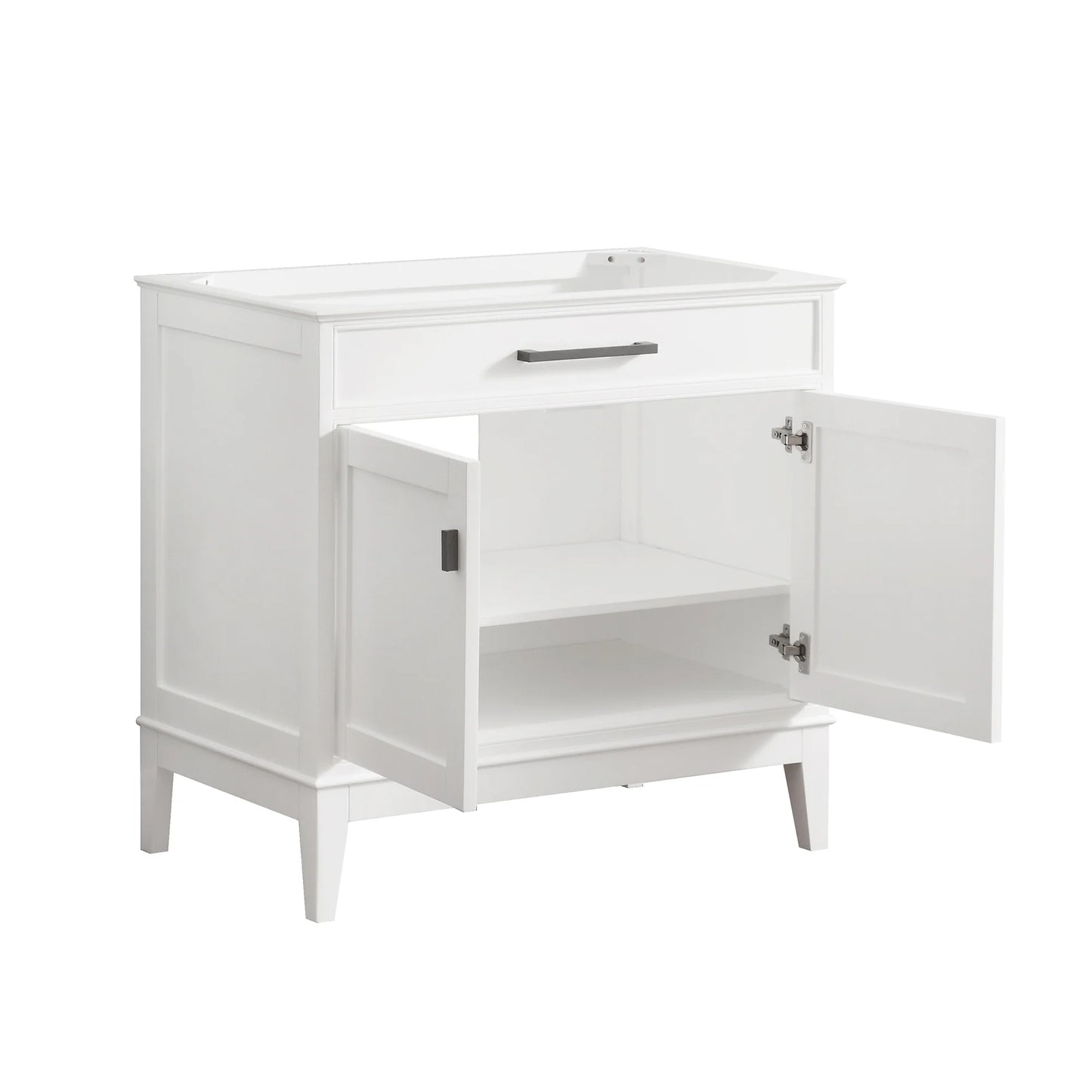 Madison 36" Freestanding Bathroom Vanity with Carrara White Natural Marble Top and Vitreous China Undermount Sink
