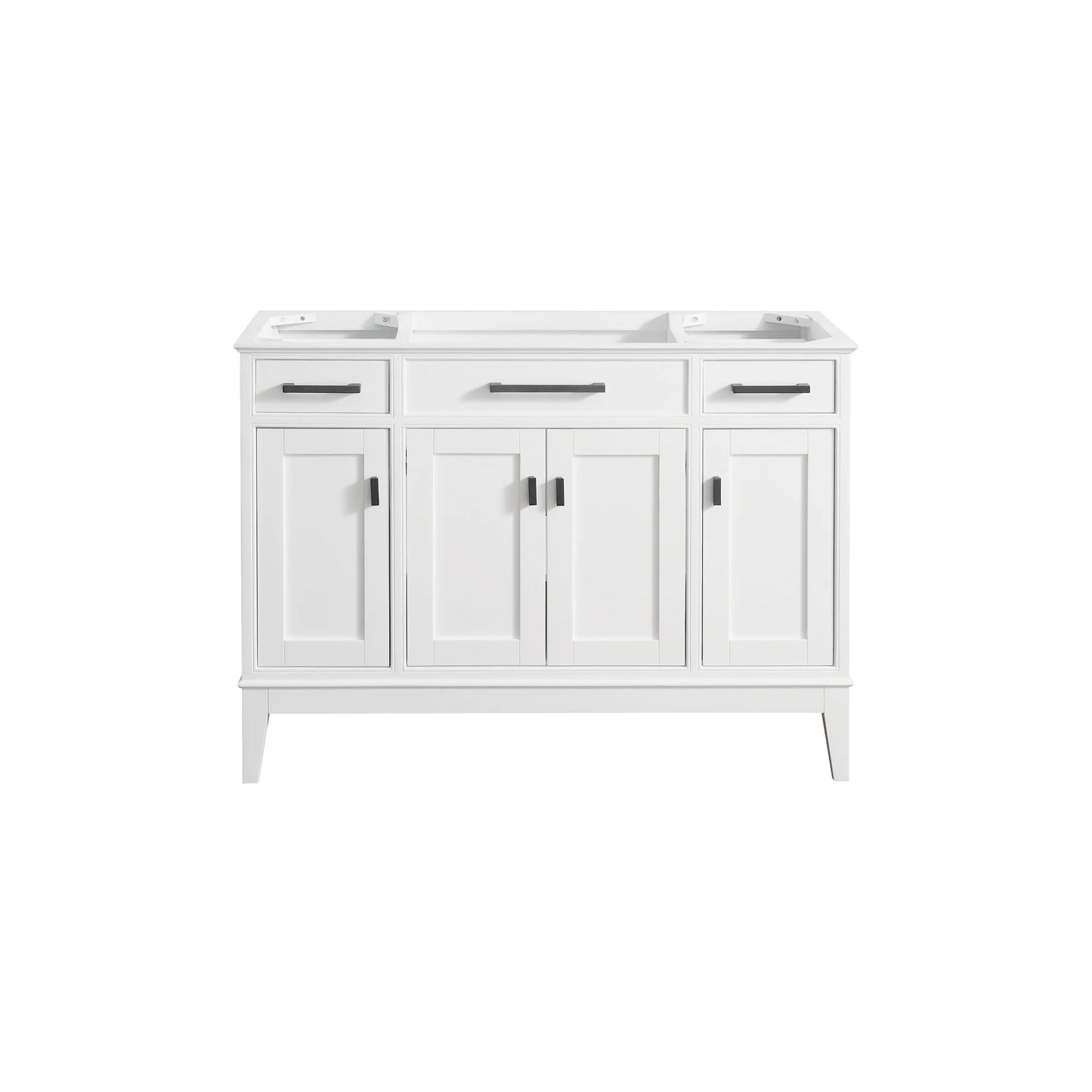 Madison 48" Freestanding Bathroom Vanity with Carrara White Natural Marble Top and Vitreous China Undermount Sink