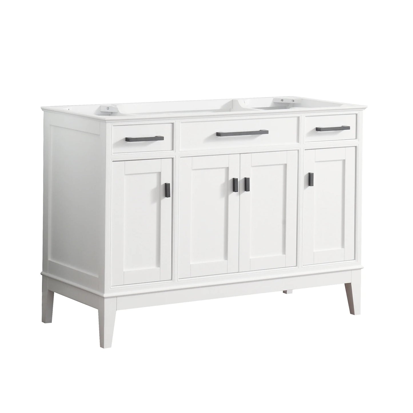 Madison 48" Freestanding Bathroom Vanity with Carrara White Natural Marble Top and Vitreous China Undermount Sink