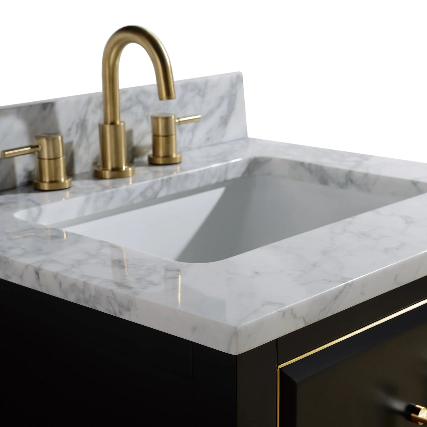 Mason 24" Freestanding Bathroom Vanity with Carrara White Natural Marble Top and Vitreous China Undermount Sink