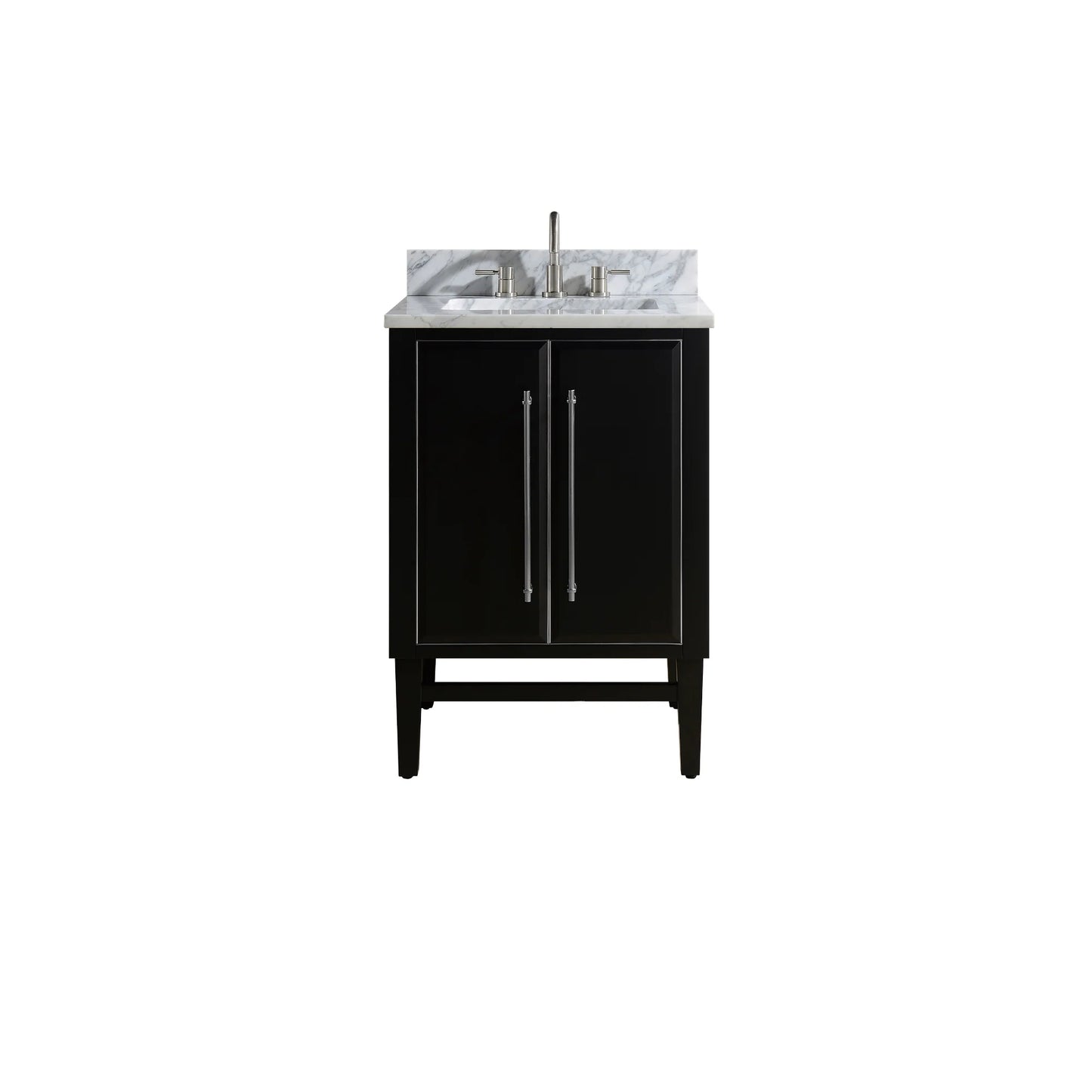 Mason 24" Freestanding Bathroom Vanity with Carrara White Natural Marble Top and Vitreous China Undermount Sink