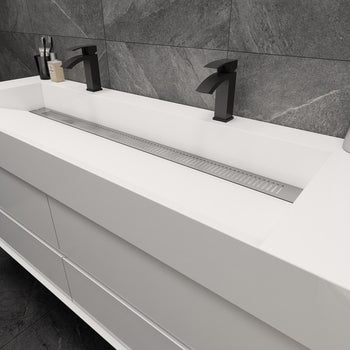 Max 60" Wall Mounted Bathroom Vanity with Reinforced Acrylic Integrated Sink Top