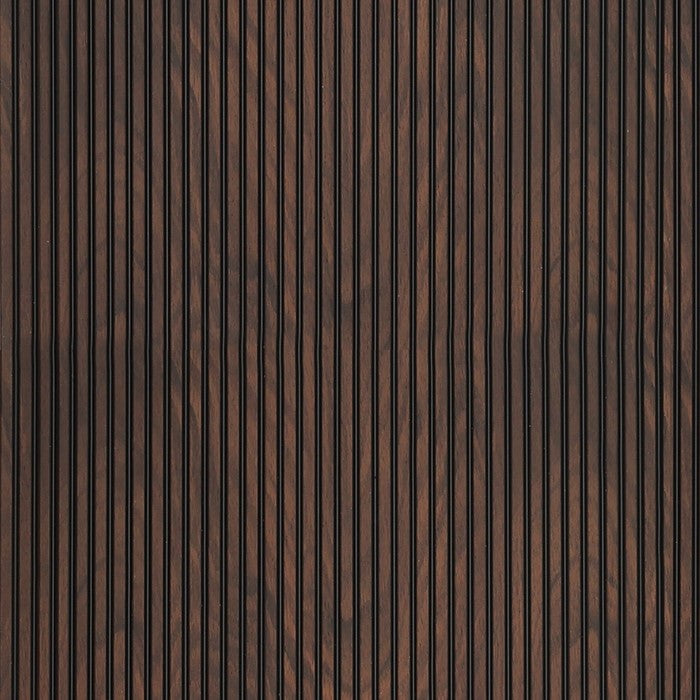 Dark Oak Two-Tone Small Slatted Polypropylene Interior Decorative Wall Panel