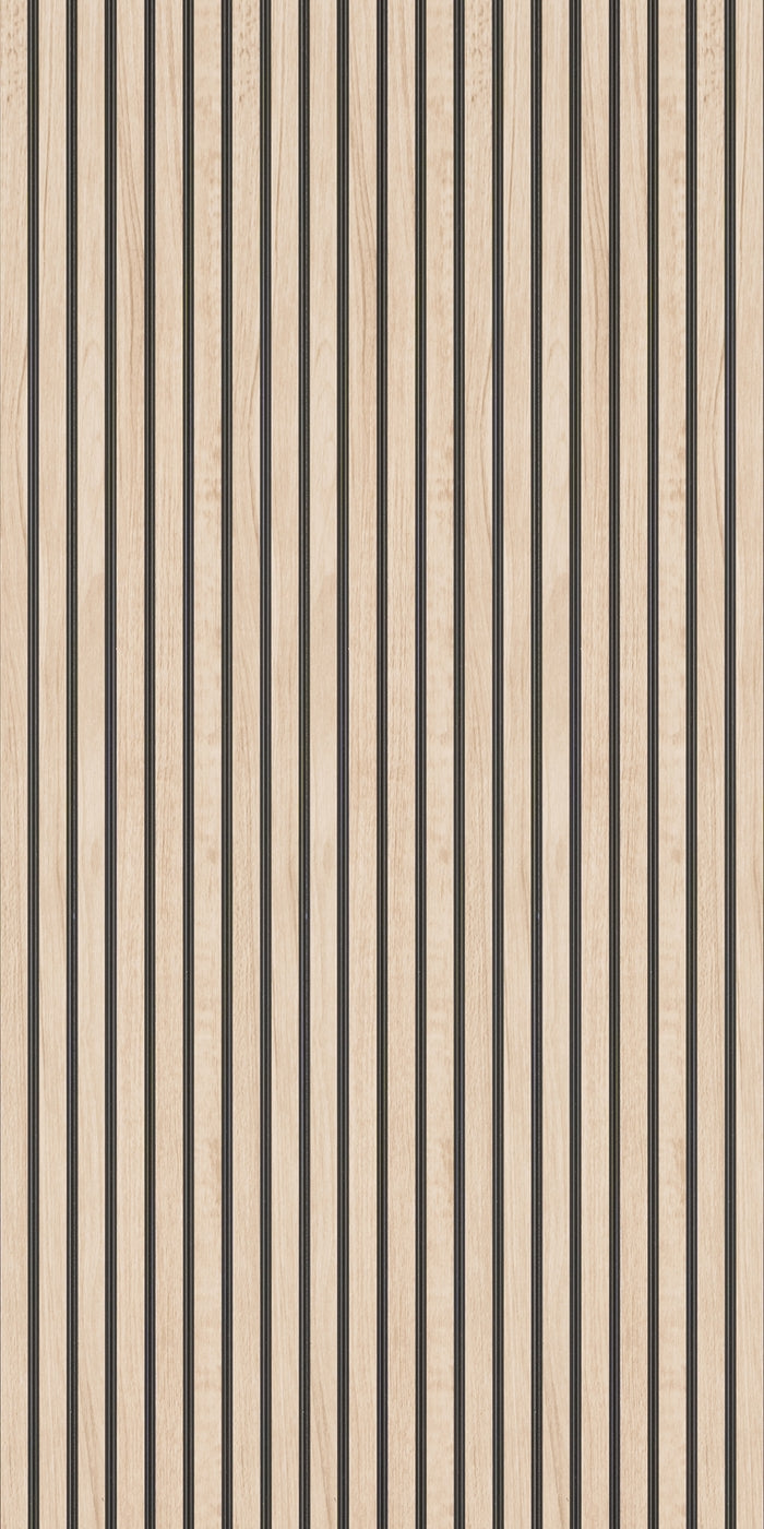 Maple Two-Tone Slatted Polypropylene Interior Decorative Wall Panel