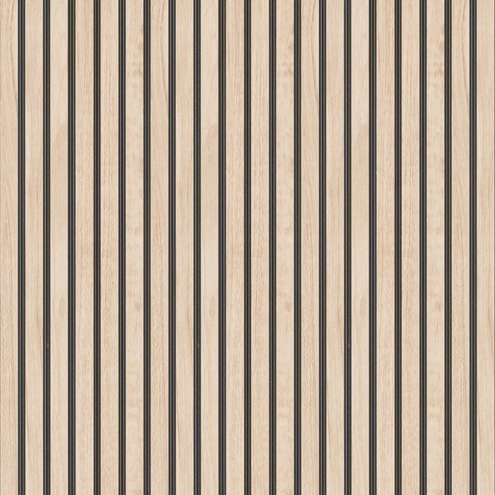 Maple Two-Tone Slatted Polypropylene Interior Decorative Wall Panel