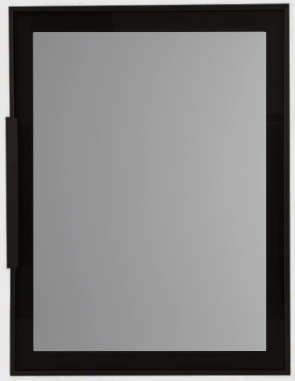 Black Aluminum Frame Frosted Tempered Glass