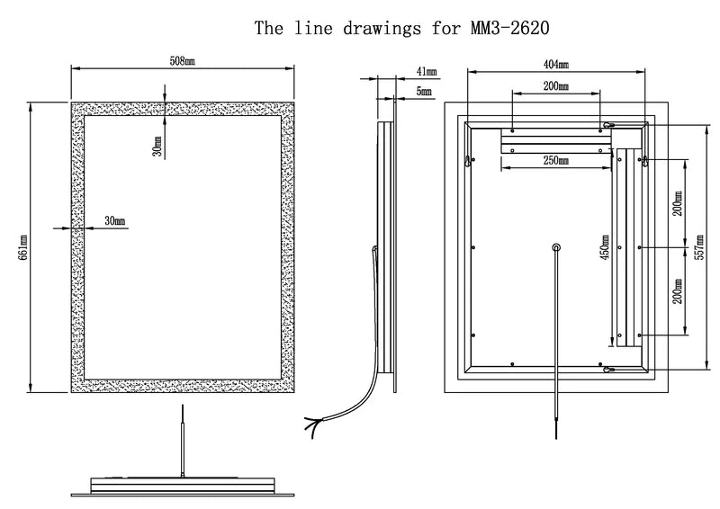 Linea Frameless LED Mirror