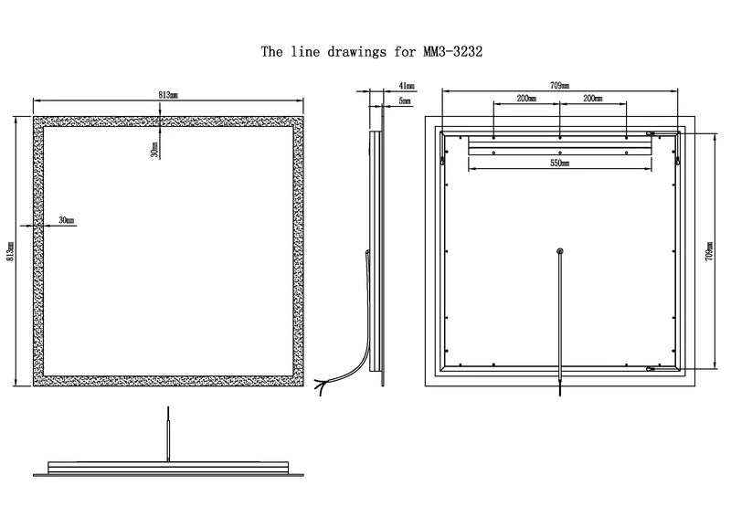 Linea Frameless LED Mirror