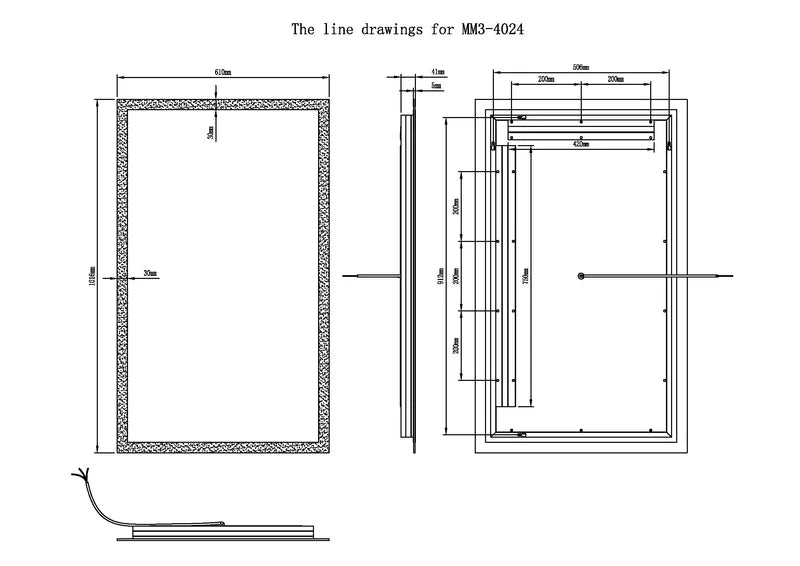 Linea Frameless LED Mirror