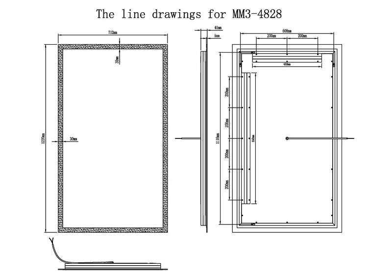 Linea Frameless LED Mirror