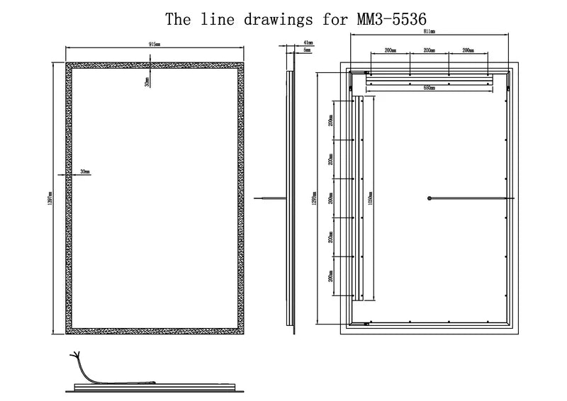 Linea Frameless LED Mirror