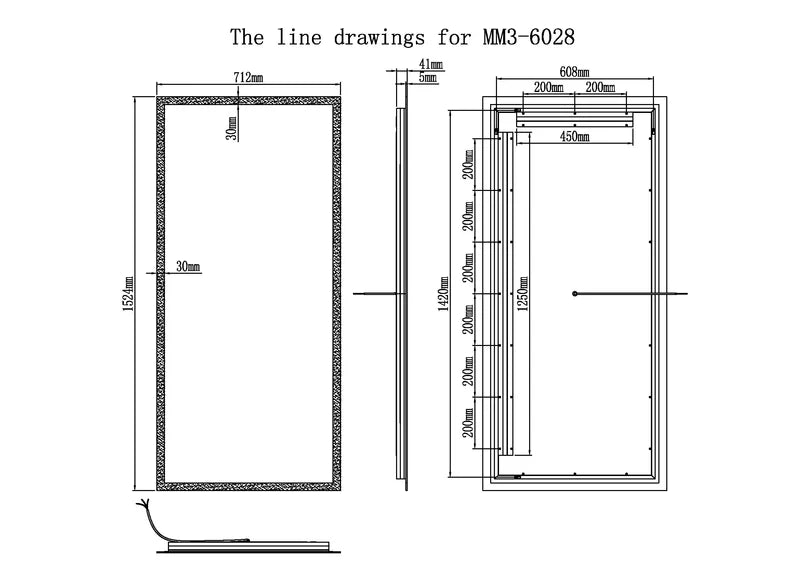 Linea Frameless LED Mirror