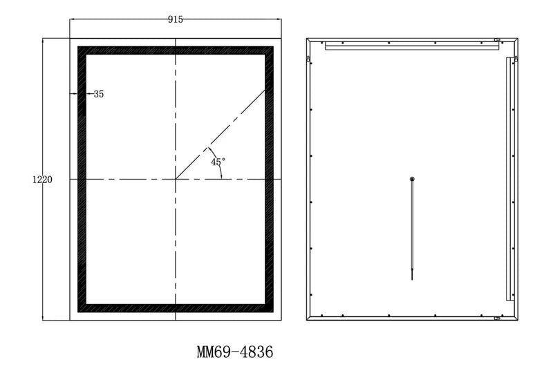 Zenith Frameless LED Mirror