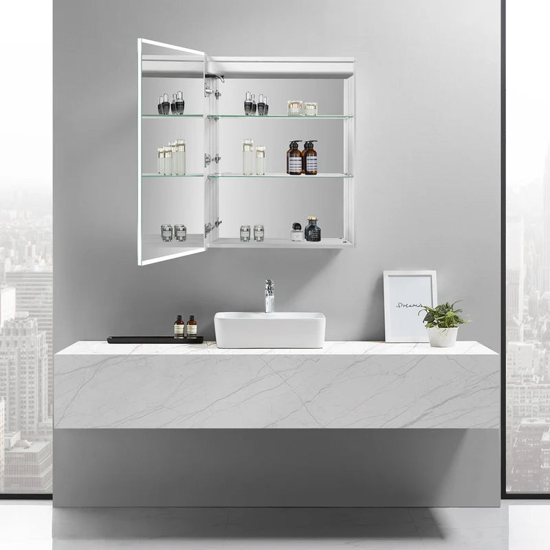 Cassini I Frameless LED Mirror Medicine Cabinet