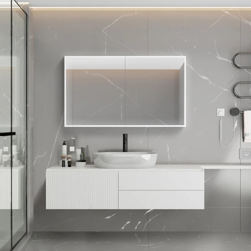 Cassini II Frameless LED Mirror Medicine Cabinet