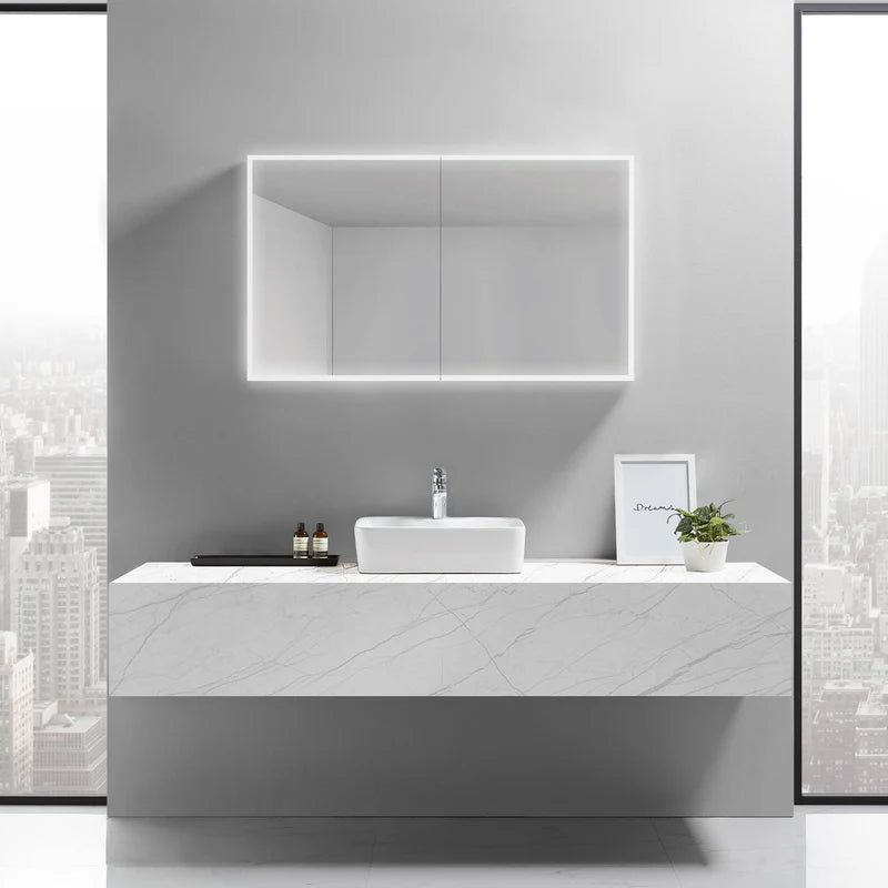 Cassini II Frameless LED Mirror Medicine Cabinet