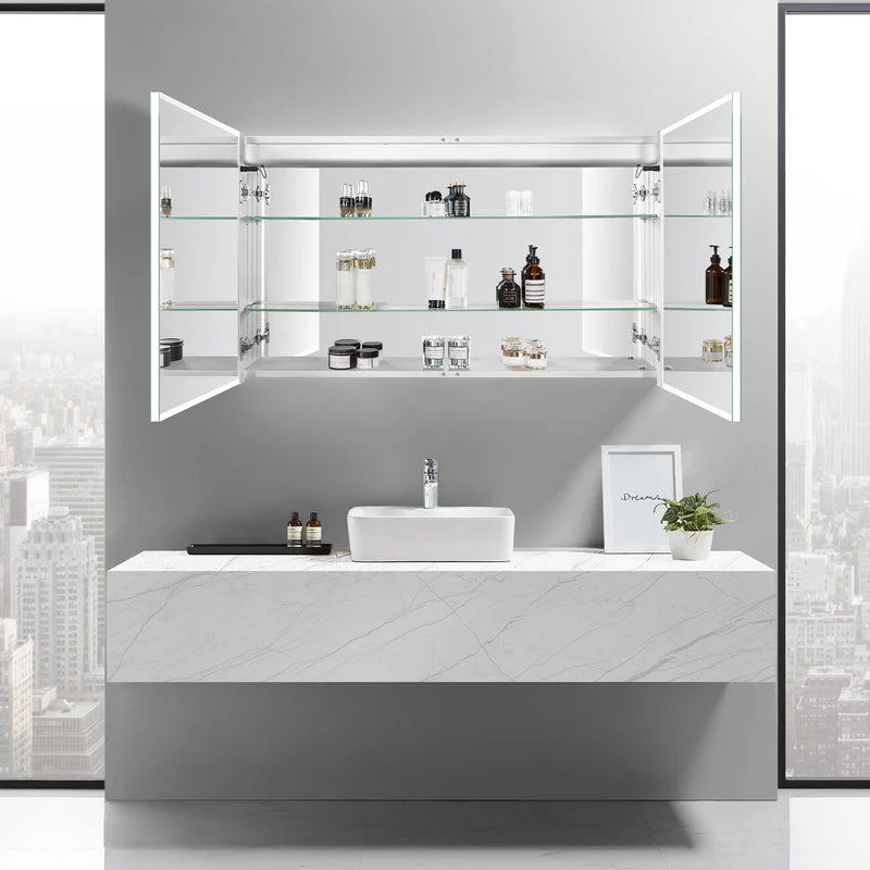 Cassini II Frameless LED Mirror Medicine Cabinet