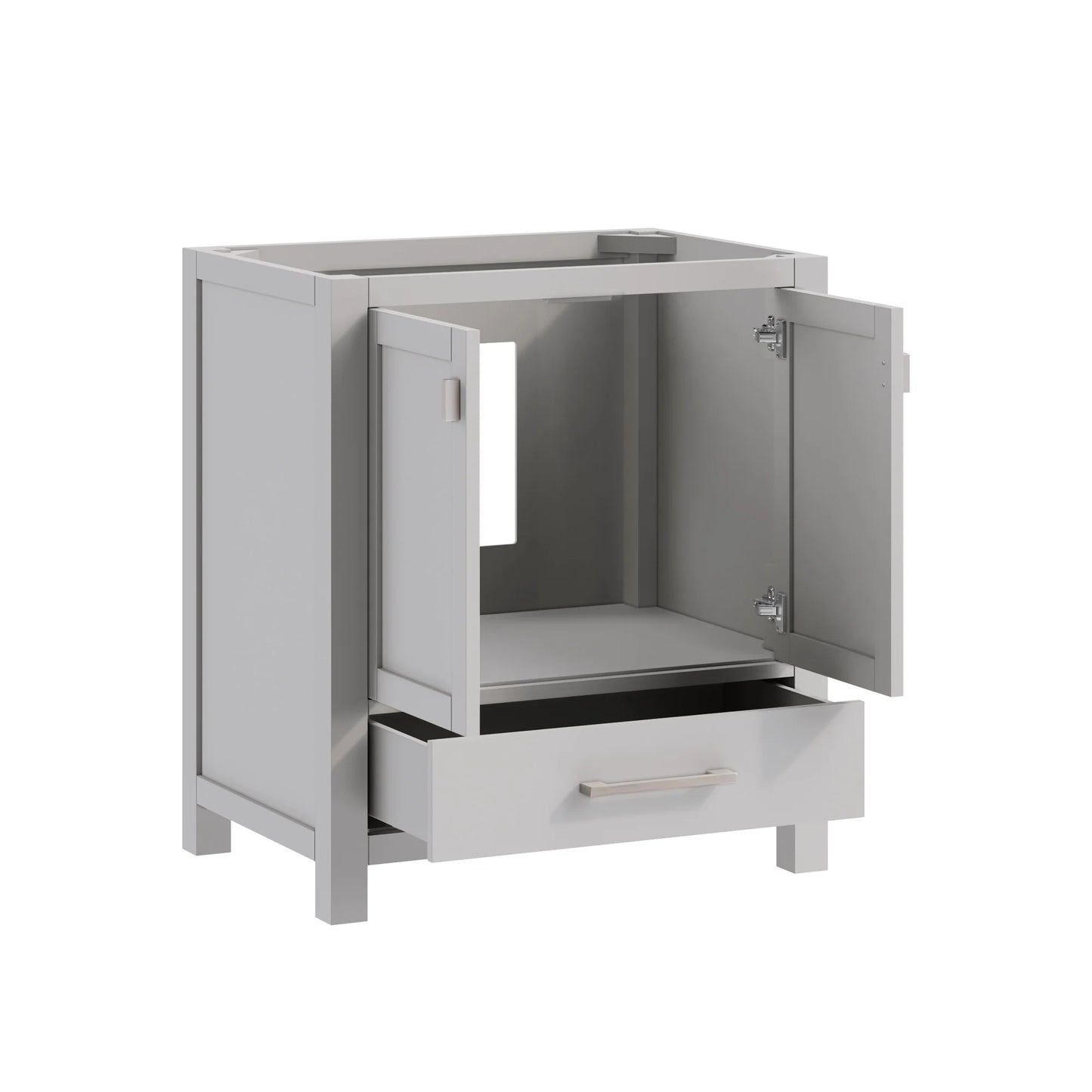 Modero 30" Freestanding Bathroom Vanity with Stone Top and Vitreous China Undermount Sink