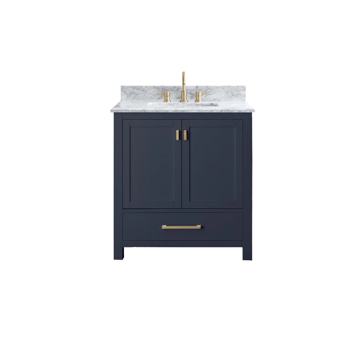 Modero 30" Freestanding Bathroom Vanity with Stone Top and Vitreous China Undermount Sink