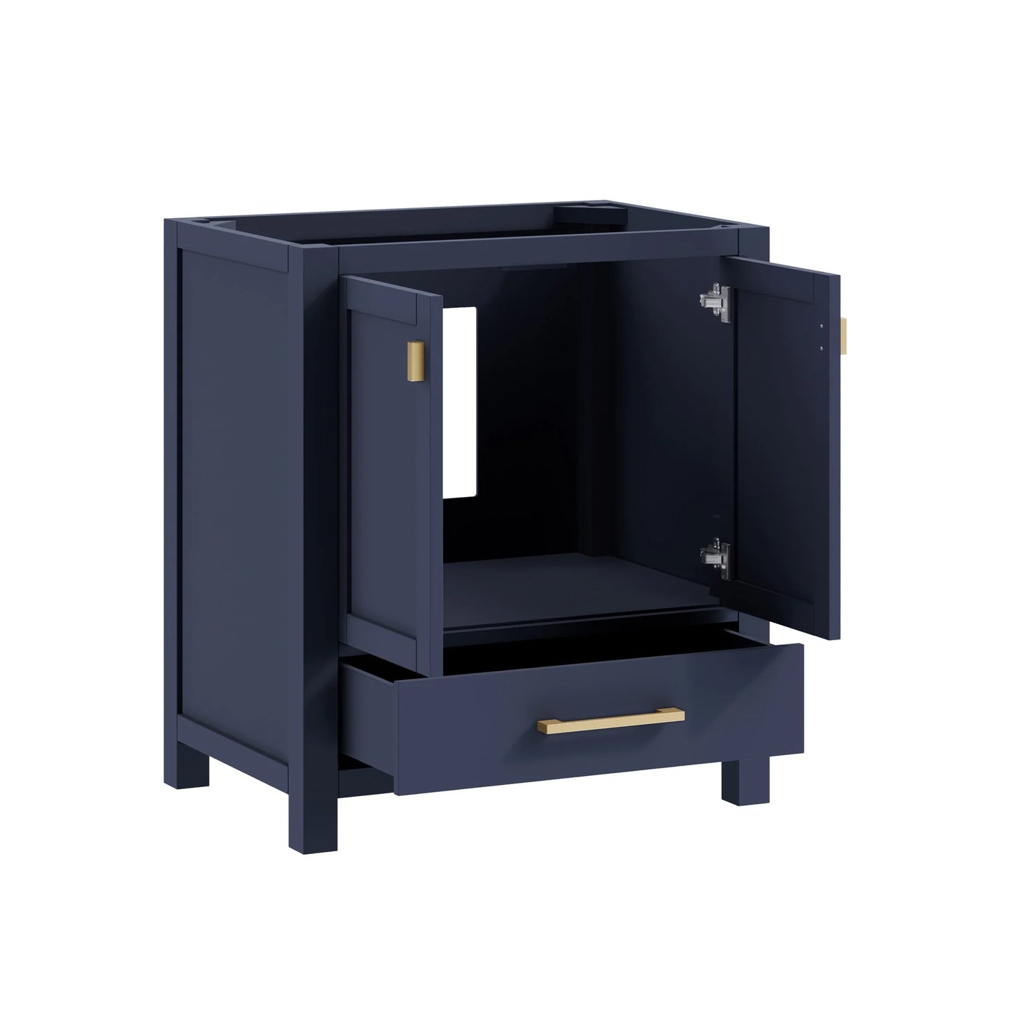 Modero 30" Freestanding Bathroom Vanity with Stone Top and Vitreous China Undermount Sink