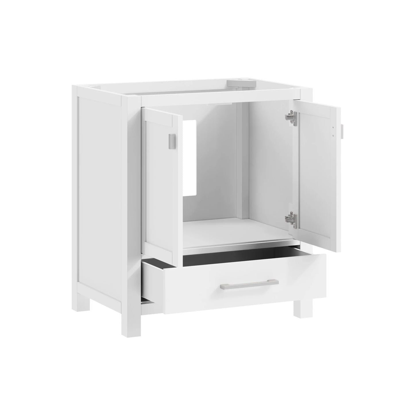 Modero 30" Freestanding Bathroom Vanity with Stone Top and Vitreous China Undermount Sink