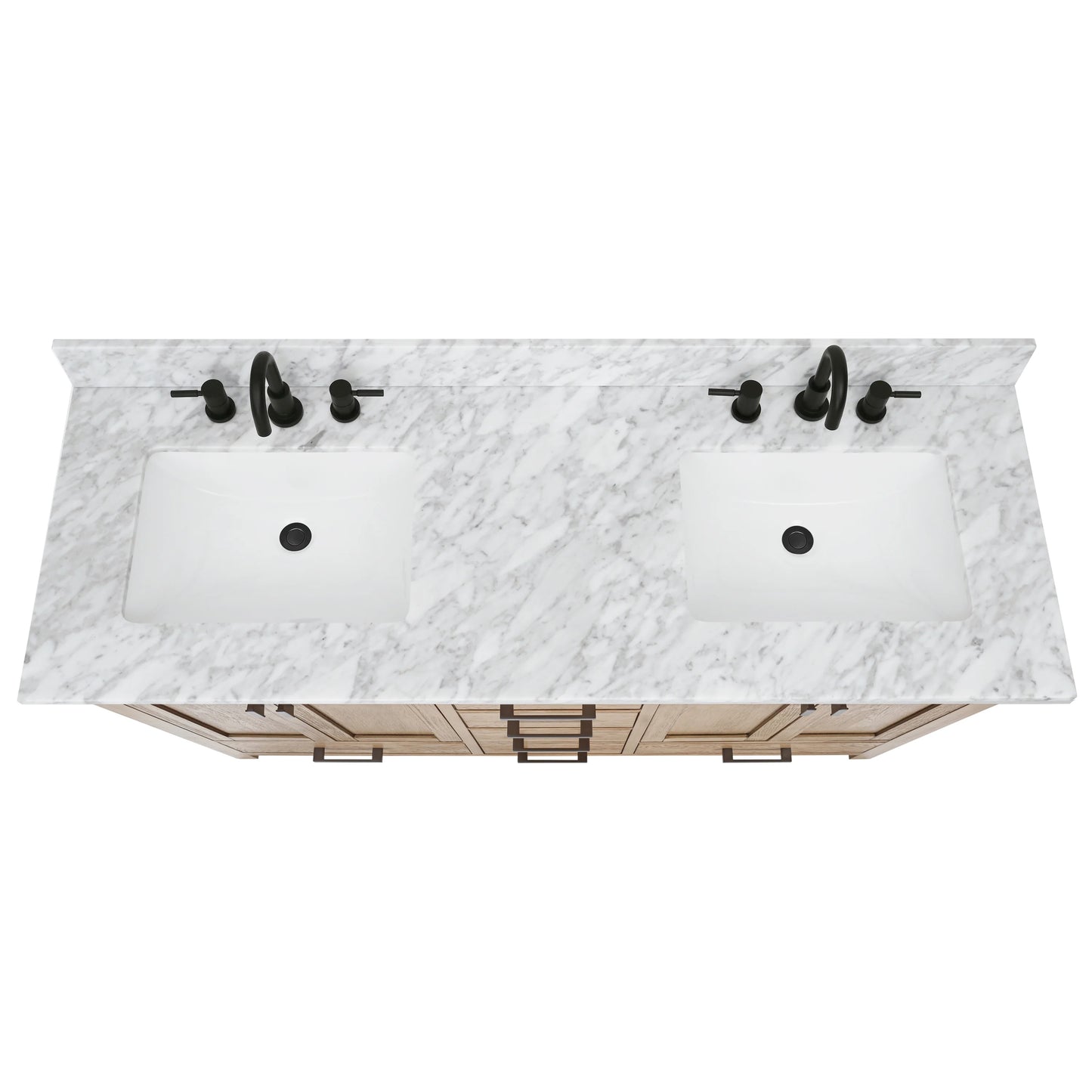 Modero 60" Freestanding Bathroom Vanity with Stone Top and Vitreous China Undermount Sink