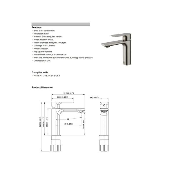Lionel Bathroom Lavatory Faucet