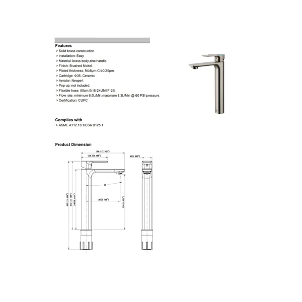 Dora Bathroom Vessel Faucet