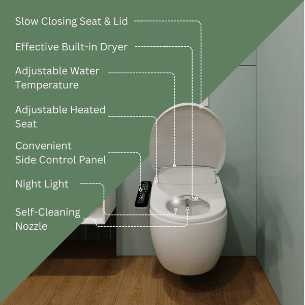 Morning Dew Elongated Bidet Toilet Seat