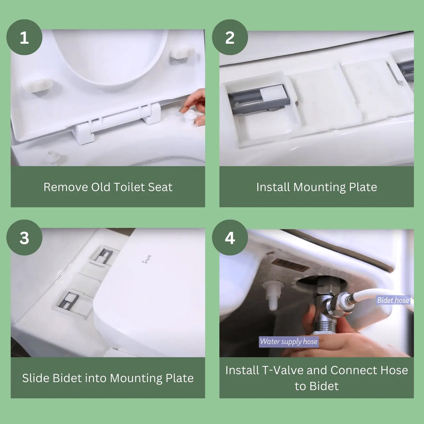 Morning Dew Elongated Bidet Toilet Seat