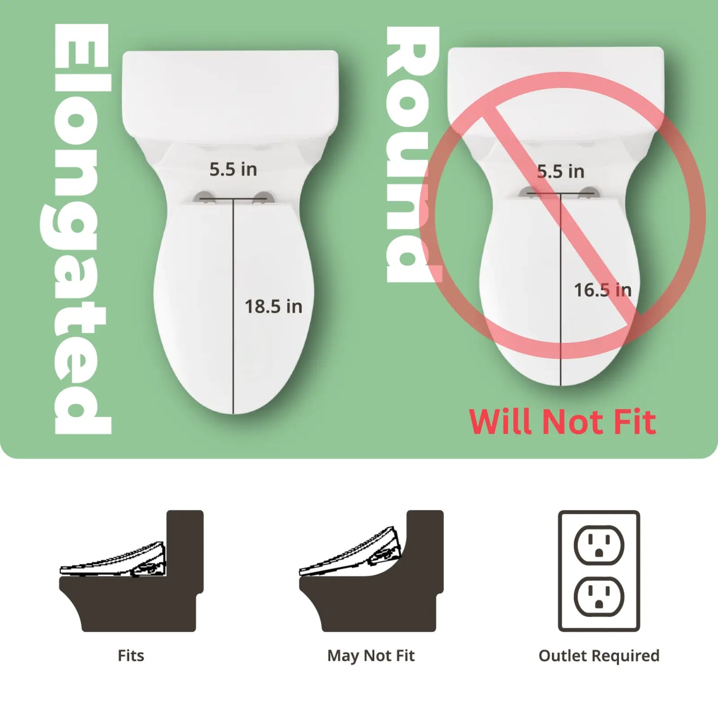 Morning Dew Elongated Bidet Toilet Seat