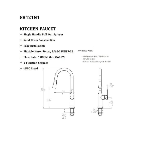 Elmer Kitchen Faucet