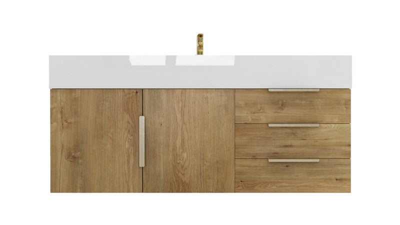 Bethany 48" Wall Mounted Bathroom Vanity with Reinforced Acrylic Integrated Sink Top