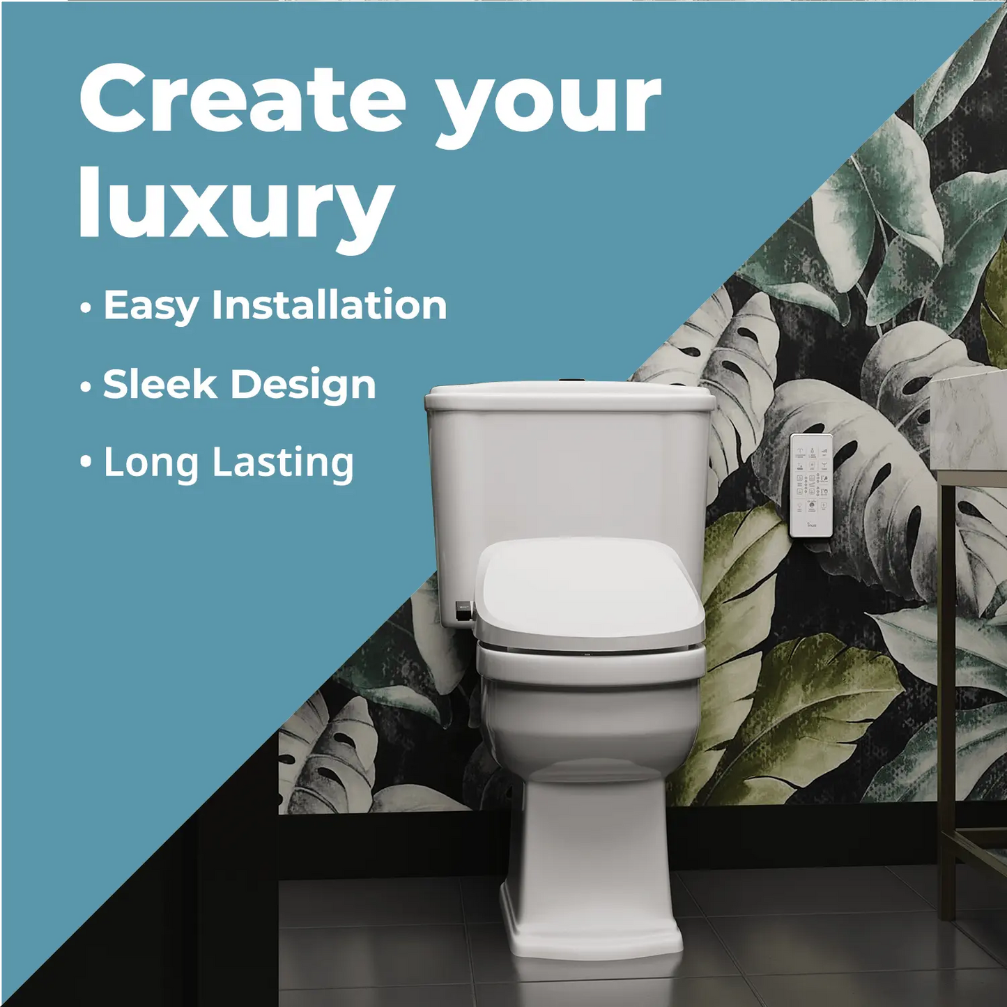 Cascade Fog Elongated Bidet Toilet Seat