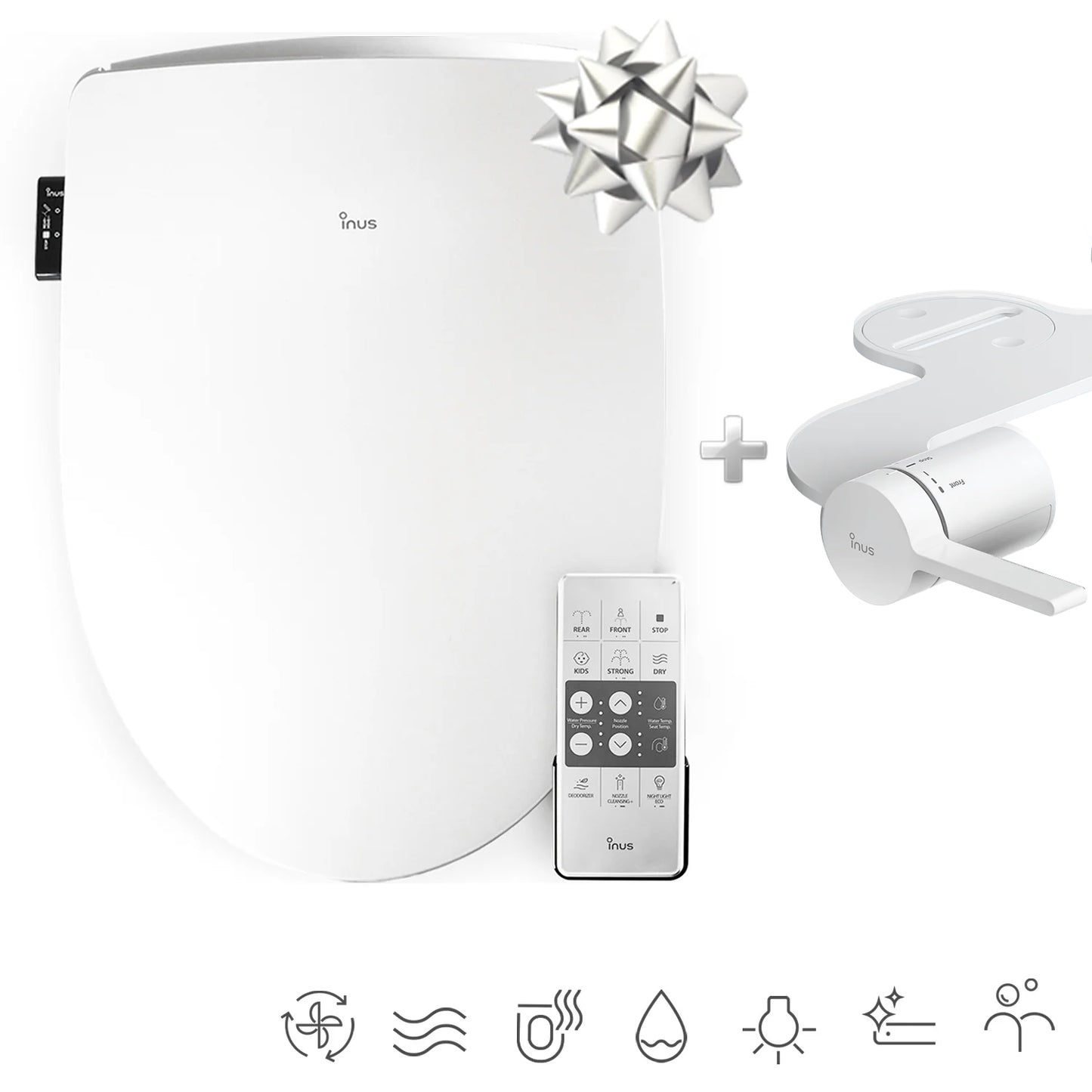 Cascade Fog Elongated Bidet Toilet Seat